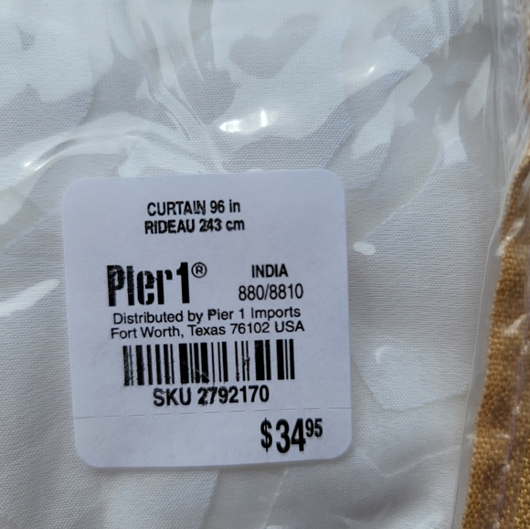 Pier 1 Curtain 96" - Picture 1 of 3
